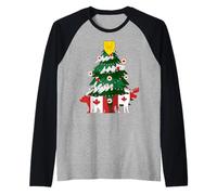 Vancouver Canadian Christmas Crew Canada Colombia Britannica Maglia con Maniche Raglan