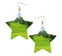 Vancouver Golf Course - Orecchini da donna alla moda, orecchini pendenti celesti, gioielli a forma di stella per un versatile, One Size, Pelle