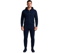 Vancouver Tuta Uomo Completa Cotone Garzato con Cappuccio, tinta unita Jogging Relax Attività Fisica, Leggera e Traspirante, Made in Italy (IT, Testo, L, Regular, Regular, BLU NAVY)