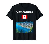Vancouver Viaggio Souvenir Canada Amante della Città Bandiera Canadese Maglietta
