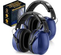Vanderfields Cuffie antirumore per adulti - Blu Marino, Confezione da 2 | Vanderfields - Cancellazione del rumore di 35 dB (2 kHz), morbidi cuscinetti auricolari e archetto regolabile