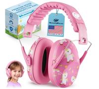 Vanderfields Cuffie antirumore per bambini - Rosa | Vanderfields - Attenuazione del rumore di 31 dB (2 kHz), morbidi cuscinetti auricolari e archetto regolabile