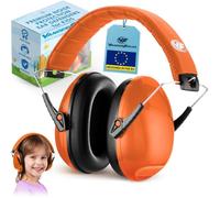 Vanderfields Paraorecchie antirumore per bambini - Arancione | Vanderfields - Attenuazione del rumore di 33 dB (2 kHz), morbidi cuscinetti auricolari e archetto regolabile