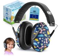 Vanderfields Paraorecchie antirumore per bambini - Dinosaur Club | Vanderfields - Attenuazione del rumore di 33 dB (2 kHz), morbidi cuscinetti auricolari e archetto regolabile