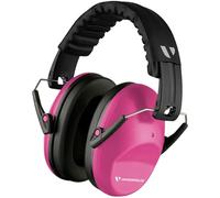 Vanderfields Premium Cuffie di Protezione Auricolare - Riduzione del Rumore ad Ampio Spettro 33 dB a 2 KHz Cancellazione del Rumore - Cuffie per Bambini 3-12 - Rosa