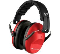 Vanderfields Premium Cuffie di Protezione Auricolare - Riduzione del Rumore ad Ampio Spettro 33 dB a 2K Hz Cancellazione del Rumore - Cuffie per Bambini 3-12 - Red Nomad