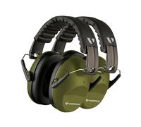 Vanderfields Premium Cuffie di Protezione per l'Udito - Cuffie Antirumore con Riduzione del Rumore ad Ampio Spettro 33,2 dB a 2 K Hz - Adulti + Adolescenti - Verde Militare Confezione da 2