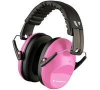 Vanderfields Premium cuffie di protezione per l'udito - Riduzione del rumore ad ampio spettro 33 dB a 2 K Hz - Cuffie antirumore - Adulti + Adolescenti - Doppio rosa