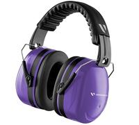 Vanderfields Premium cuffie di protezione per l'udito - riduzione del rumore ad ampio spettro 36 dB a 2 K Hz - cuffie antirumore - adulti + ragazzi - viola