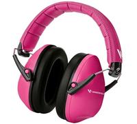 Vanderfields Premium cuffie di protezione per l'udito - Riduzione del suono ad ampio spettro 34 dB a 2 K Hz Cancellazione del rumore - Cuffie per bambini 3-12 - Rosa