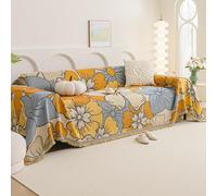 VanderHOME Coperta Divano Grande Coperta per Divano in Tessuto a 3 Posti con Nappe Copriletto Traspirante Versatile per Divani Copriletto Grande per Divano Letto e Poltrona, 180 x 150 cm - Luci e