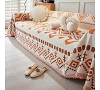 VanderHOME Coperta per divano in ciniglia, Copridivano a 1/2/3/4 Posti, Protezione Lavabile per Divano, Ideale Come Telo Arredo, Salva Divano, Coperta Picnic 180 * 260cm-Arancione