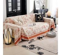 VanderHOME Coperta per divano in Ciniglia, Copridivano, Trapunta Multiuso, Coperta Foulard, Copriletto, Telo Copridivano, Coperta Decorativa per Divano 180 * 280cm- Arancione