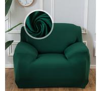 VanderHOME Copridivano 1 Posti, Copridivano Antigraffio Gatto, Copridivani Elasticizzati, Telo Copridivano, Fodera Divano Antimacchia Lavabile Antiscivolo (1 Seduta, Verde scuro)