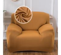 VanderHOME Copridivano 1 Posti, Copridivano Antigraffio Gatto, Copridivani Elasticizzati, Telo Copridivano, Fodera Divano Antimacchia Lavabile Antiscivolo (1 Seduta, Cammello)