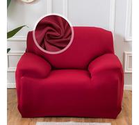 VanderHOME Copridivano 1 Posti, Copridivano Antigraffio Gatto, Copridivani Elasticizzati, Telo Copridivano, Fodera Divano Antimacchia Lavabile Antiscivolo (1 Seduta, Borgogna)