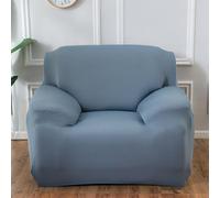 VanderHOME Copridivano 1 Posti, Copridivano Antigraffio Gatto, Copridivani Elasticizzati, Telo Copridivano, Fodera Divano Antimacchia Lavabile Antiscivolo (1 Seduta, Grigio-blu)