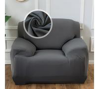 VanderHOME Copridivano 1 Posti, Copridivano Antigraffio Gatto, Copridivani Elasticizzati, Telo Copridivano, Fodera Divano Antimacchia Lavabile Antiscivolo (1 Seduta, Grigio)