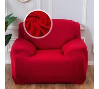 VanderHOME Copridivano 1 Posti, Copridivano Antigraffio Gatto, Copridivani Elasticizzati, Telo Copridivano, Fodera Divano Antimacchia Lavabile Antiscivolo (1 Seduta, Grande rosso)