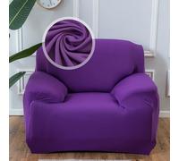 VanderHOME Copridivano 1 Posti, Copridivano Antigraffio Gatto, Copridivani Elasticizzati, Telo Copridivano, Fodera Divano Antimacchia Lavabile Antiscivolo (1 Seduta, Viola)