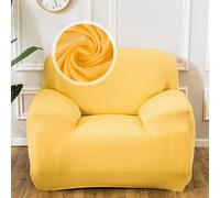 VanderHOME Copridivano 1 Posti, Copridivano Antigraffio Gatto, Copridivani Elasticizzati, Telo Copridivano, Fodera Divano Antimacchia Lavabile Antiscivolo (1 Seduta, Giallo)