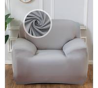 VanderHOME Copridivano 1 Posti, Copridivano Antigraffio Gatto, Copridivani Elasticizzati, Telo Copridivano, Fodera Divano Antimacchia Lavabile Antiscivolo (1 Seduta, Grigio fumo)