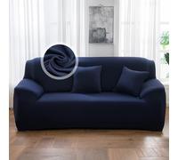 VanderHOME Copridivano 2 Posti, Copridivano Antigraffio Gatto, Copridivani Elasticizzati, Telo Copridivano, Fodera Divano Antimacchia Lavabile Antiscivolo (2 Seduta, Blu marino)
