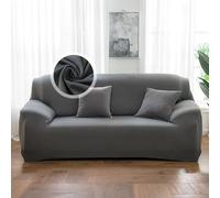 VanderHOME Copridivano 2 Posti, Copridivano Antigraffio Gatto, Copridivani Elasticizzati, Telo Copridivano, Fodera Divano Antimacchia Lavabile Antiscivolo (2 Seduta, Grigio)