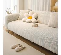 VanderHOME Copridivano 3 Posti con Braccioli, Copridivano Antigraffio Gatto, Copri Divano Elasticizzato Elastico, Universale Sofa Cover Antimacchia Lavabile Antiscivolo (3 Seduta, Blu)