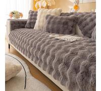 VanderHOME Copridivano 3 Posti con Penisola,Telo Copridivano con Braccioli,2024 Nuovo Fodera per Divano Antiscivolo Antimacchia, Morbido al Tatto,Design Antiscivolo 90 * 210cm-Grigio-Coprisedile-1pc