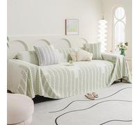 VanderHOME Copridivano 3 Posti, Coperta Multifunzionale per Divano, Coperta Estiva Foulard Divano,Telo per Divano,Coperta Matrimoniale Estiva 180 * 260cm-Verde