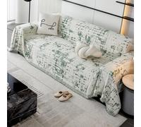 VanderHOME Copridivano 3 Posti, Coperta per divano in Ciniglia, Coperta Multifunzionale per Divano, Copriletto, Telo Copridivano, Coperta Decorativa per Divano 180 * 180cm-Verde