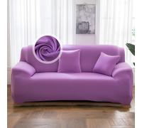 VanderHOME Copridivano 3 Posti, Copridivano Antigraffio Gatto, Copridivani Elasticizzati, Telo Copridivano, Fodera Divano Antimacchia Lavabile Antiscivolo (3 Seduta, Viola chiaro)