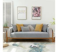 VanderHOME Copridivano 3 Posti, Copridivano Impermeabile, Copridivano 3 Posti Antigraffio Gatto Protezione Per Divano, Copertura Universale Per Divano Antiscivolo 90 * 90cm-Grigio（1 PC）