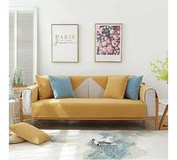 VanderHOME Copridivano 3 Posti, Copridivano Impermeabile, Copridivano 3 Posti Antigraffio Gatto Protezione Per Divano, Copertura Universale Per Divano Antiscivolo 110 * 110cm-Giallo giallo（1 PC）