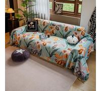 VanderHOME Copridivano 3 Posti, Copridivano morbido e traspirante, Telo Copridivano, Copriletto, Coperta Decorativa per Divano, Copridivano Antigraffio Per Gatto 180 * 230cm-Ciano