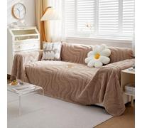 VanderHOME Copridivano 3 Posti, Copridivano Multifunzionali, Coperta Reversibile per Divano, Telo Copridivano, Copriletto, Coperta Decorativa per Divano 180 * 280cm-Curry