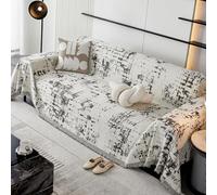 VanderHOME Copridivano 3 Posti in Ciniglia, Multifunzionale per Divano, Copriletto, Telo Copridivano, Decorativa 180 * 300cm - Grigio