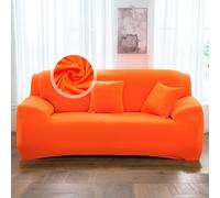 VanderHOME Copridivano 4 Posti, Copridivano Antigraffio Gatto, Copridivani Elasticizzati, Telo Copridivano, Fodera Divano Antimacchia Lavabile Antiscivolo (4 Seduta, Rosso fluorescente)