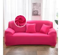 VanderHOME Copridivano 4 Posti, Copridivano Antigraffio Gatto, Copridivani Elasticizzati, Telo Copridivano, Fodera Divano Antimacchia Lavabile Antiscivolo (4 Seduta, Rosa)