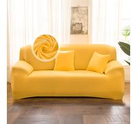 VanderHOME Copridivano 4 Posti, Copridivano Antigraffio Gatto, Copridivani Elasticizzati, Telo Copridivano, Fodera Divano Antimacchia Lavabile Antiscivolo (4 Seduta, Giallo)