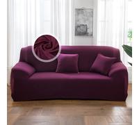 VanderHOME Copridivano 4 Posti, Copridivano Antigraffio Gatto, Copridivani Elasticizzati, Telo Copridivano, Fodera Divano Antimacchia Lavabile Antiscivolo (4 Seduta, Rosso soia)