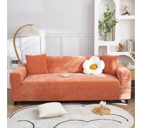 VanderHOME Copridivano Ad Alta Elasticità Copri Divani Moderno Antiscivolo Poliestere Jacquard Elastico Copridivano Per Soggiorno Protettore Per Cani Animali Domestici (3 Seduta, Arancione)
