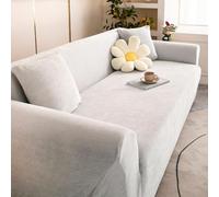 VanderHOME Copridivano Ad Alta Elasticità Copri Divani Moderno Antiscivolo Poliestere Jacquard Elastico Copridivano Per Soggiorno Protettore Per Cani Animali Domestici (3 Seduta, Grigio Chiaro)