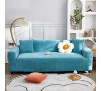 VanderHOME Copridivano Ad Alta Elasticità Copri Divani Moderno Antiscivolo Poliestere Jacquard Elastico Copridivano Per Soggiorno Protettore Per Cani Animali Domestici (4 Seduta, Blu cielo)