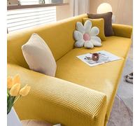 VanderHOME Copridivano Altamente Elasticizzato, Copridivano 1 Posti con Braccioli, Proteggi Il Divano Dalle Macchie Dei Bambini e Dai Peli Di Animali, Lavabile (1 Seduta, Giallo)