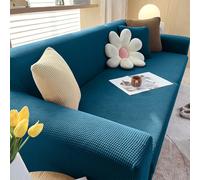 VanderHOME Copridivano Altamente Elasticizzato, Copridivano 3 Posti con Braccioli, Proteggi Il Divano Dalle Macchie Dei Bambini e Dai Peli Di Animali, Lavabile (3 Seduta, Blu lago)