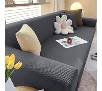VanderHOME Copridivano Altamente Elasticizzato, Copridivano 5 Posti con Braccioli, Proteggi Il Divano Dalle Macchie Dei Bambini e Dai Peli Di Animali, Lavabile (5 Seduta, Grigio)