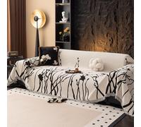 VanderHOME Copridivano con Motivi Artistici - Telo Copridivano Morbida e Delicata Sulla Pelle, Resistente Ai Graffi e Durevole, Copri Tutto Per Divano 180 * 400cm-Bianco