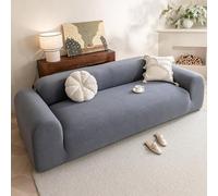 VanderHOME Copridivano Elasticizzato, 1/2/3/4 Posti, Copri Divano Letto, Telo Copridivano Elasticizzato Antigraffio Per Gatti Moderno e Lavabile in Lavatrice (5 Seduta, Grigio scuro)